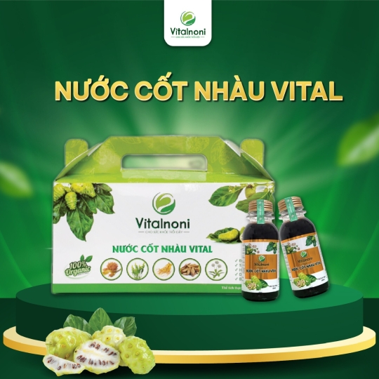 NƯỚC CỐT NHÀU VITAL (Hộp 10 chai x 100ml/chai)